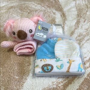 Soft Pink and Blue Striped Baby Socks & Tights